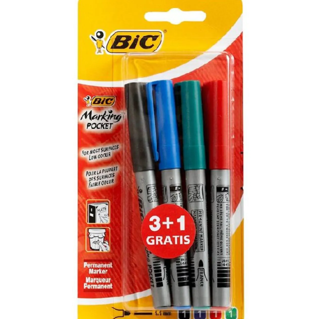 4 MARQUEURS PERMANENTS BIC