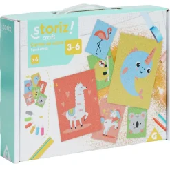 Activité carte à sable coloré x6