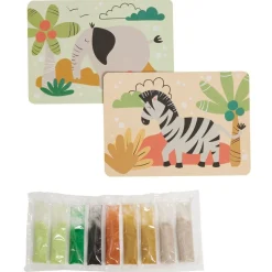 Activité image sable coloré x3