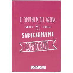 Agenda scolaire Premium confidentiel 2020 2021