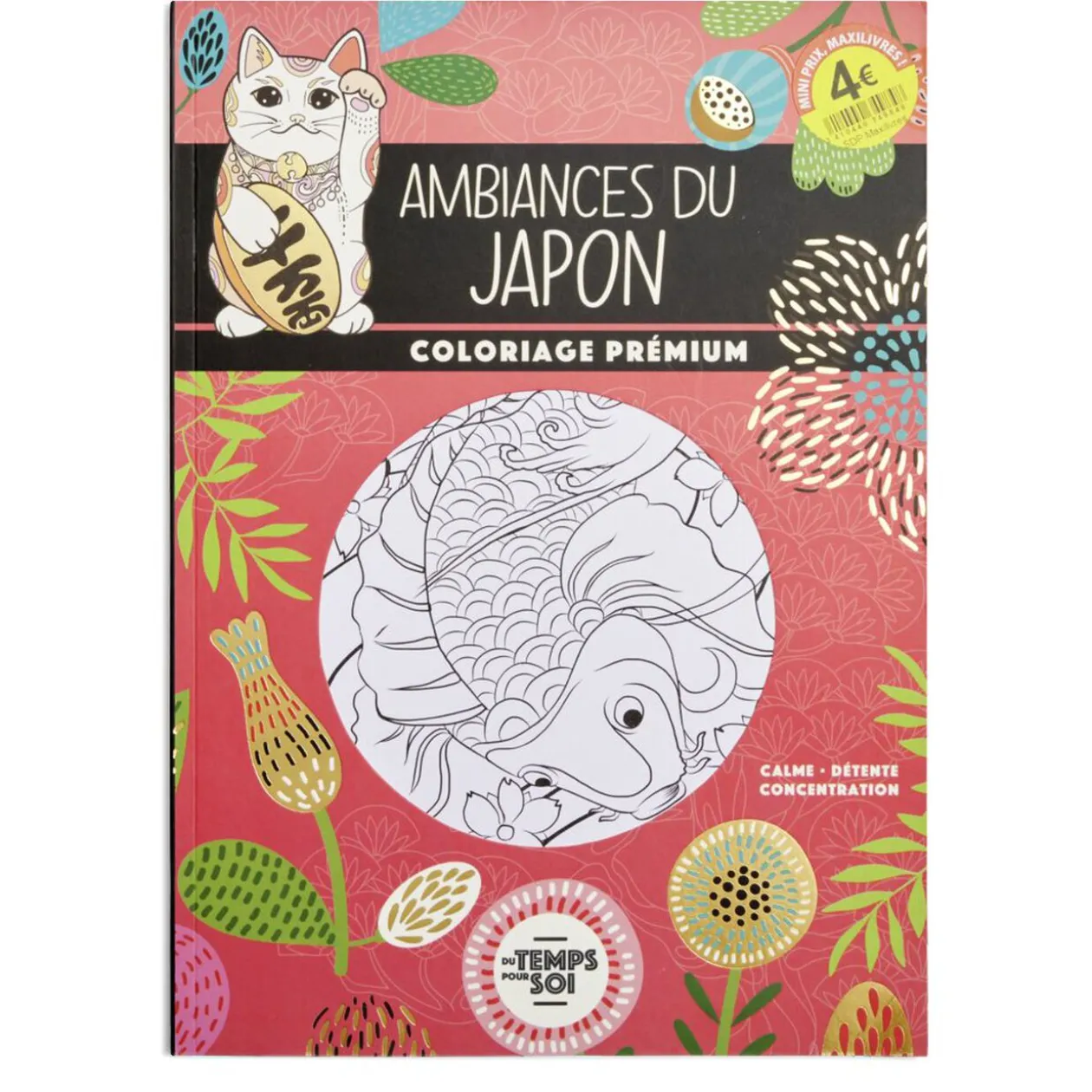 Album de coloriage adulte thérapeutique thème ambiance du Japon 21x29cm