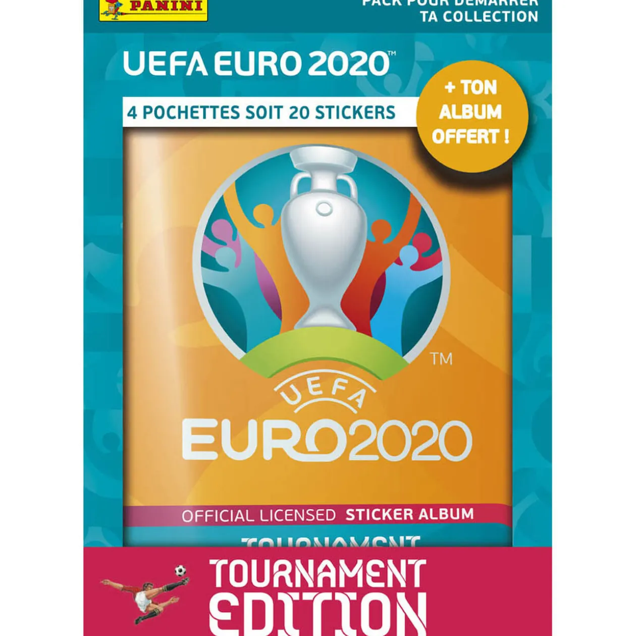 Album Euro 2020 Panini pochettes x4 stickers x20