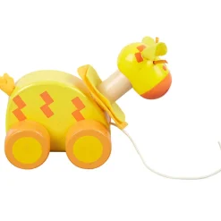 Animal à tirer en bois