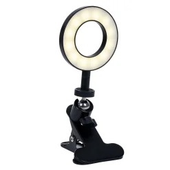 Anneau lumineux avec support pince