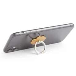 Anneau support téléphone adhésif rotatif forme fleur rose ou blanc