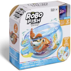 Aquarium avec robot poisson activé à l'eau