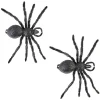 Araignée noire décoration Halloween x2