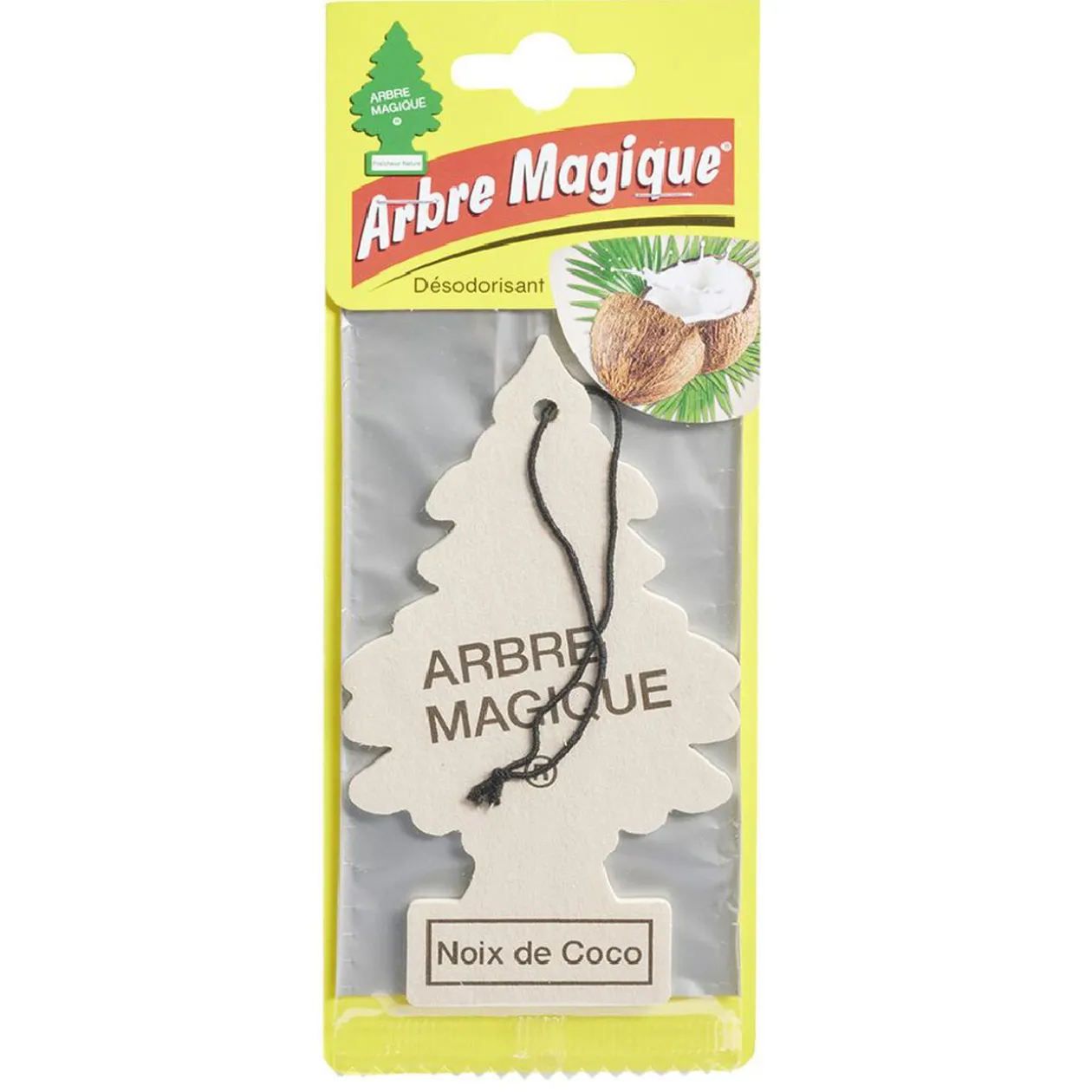 Arbre magique désodorisant voiture senteur noix de coco