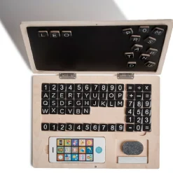 Ardoise Magnétique Pliable en bois style ordinateur