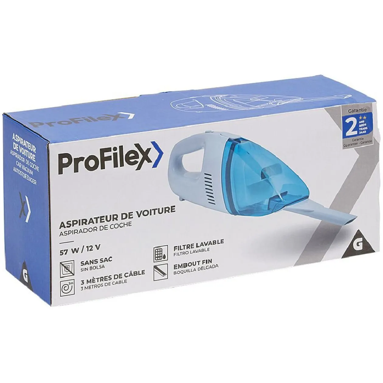 Aspirateur de voiture sans sac