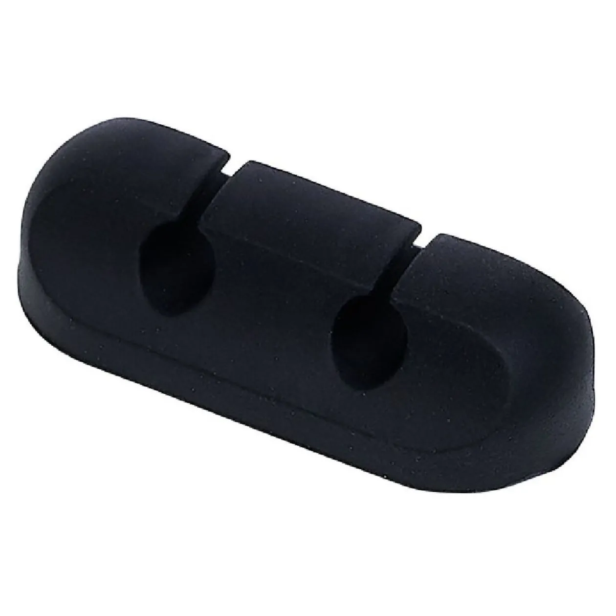 Attache câble adhésif 2 entrées noir ou blanc