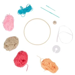 Attrape rêve à fabriquer au crochet macramé bois