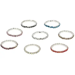 Bague élastique imitation cristal