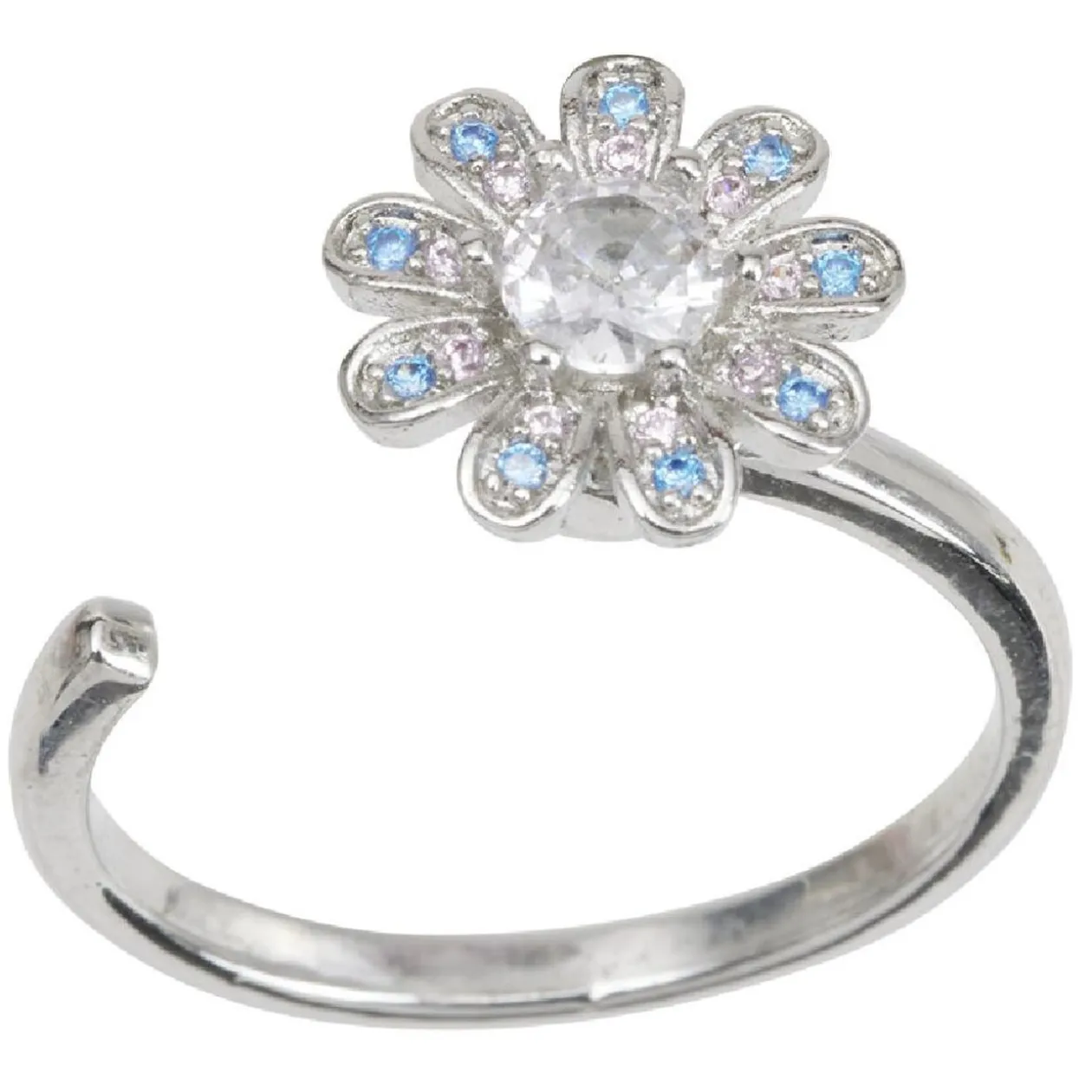 Bague spinner multicolore