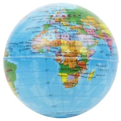 Balle anti stress globe terrestre
