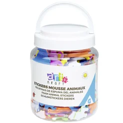 Baril Créatif animaux en mousse 216 pièces