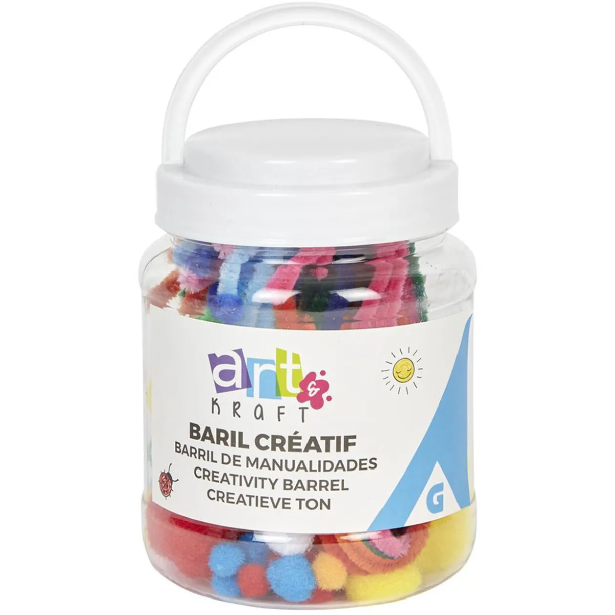 Baril créatif kraft garni