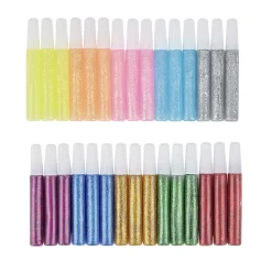 Baril Créatif tubes de colle pailletée colorée 30 pièces