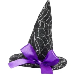 Barrette chapeau sorcière coloré à motif enfant