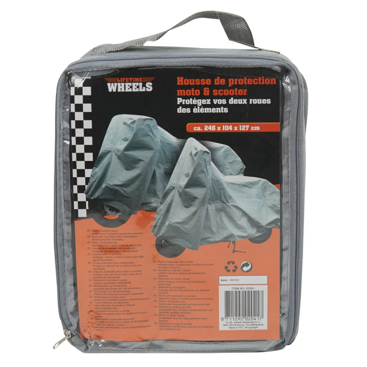 Bâche moto et scooter grise