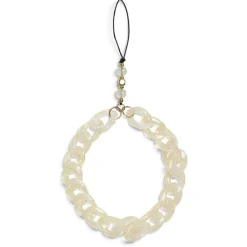 Bijou de téléphone maille plastique transparent L17cm