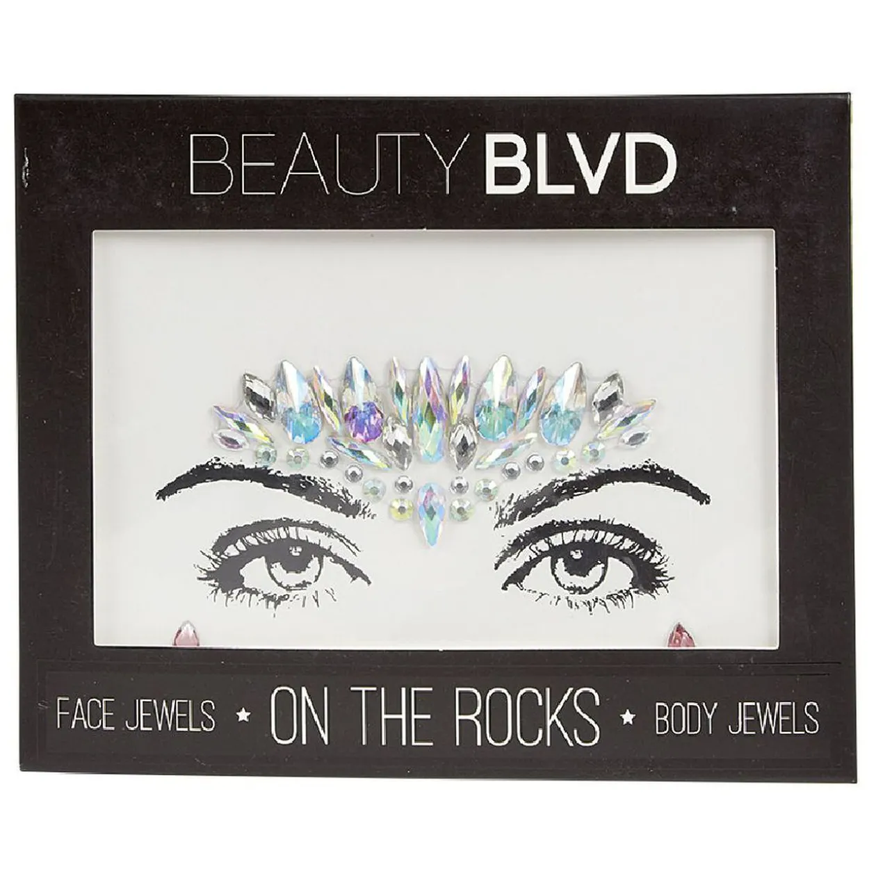 Bijoux de peau strass autocollant pour visage