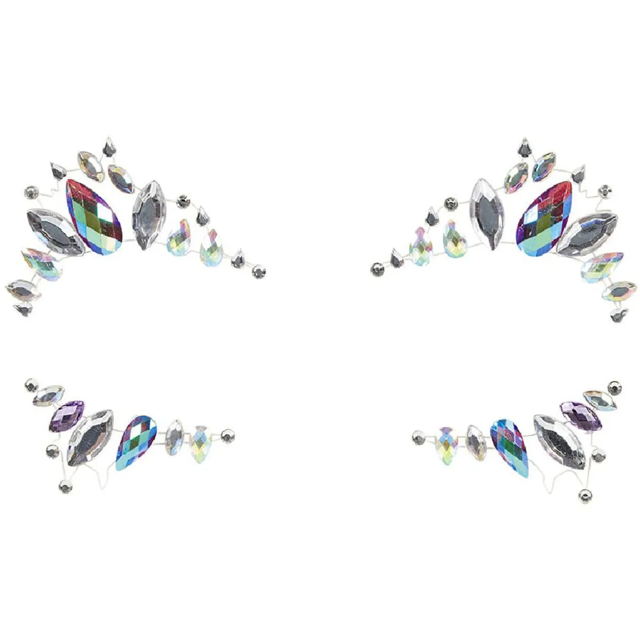 Bijoux de peau strass autocollant pour visage