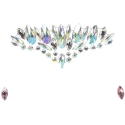 Bijoux de peau strass autocollant pour visage