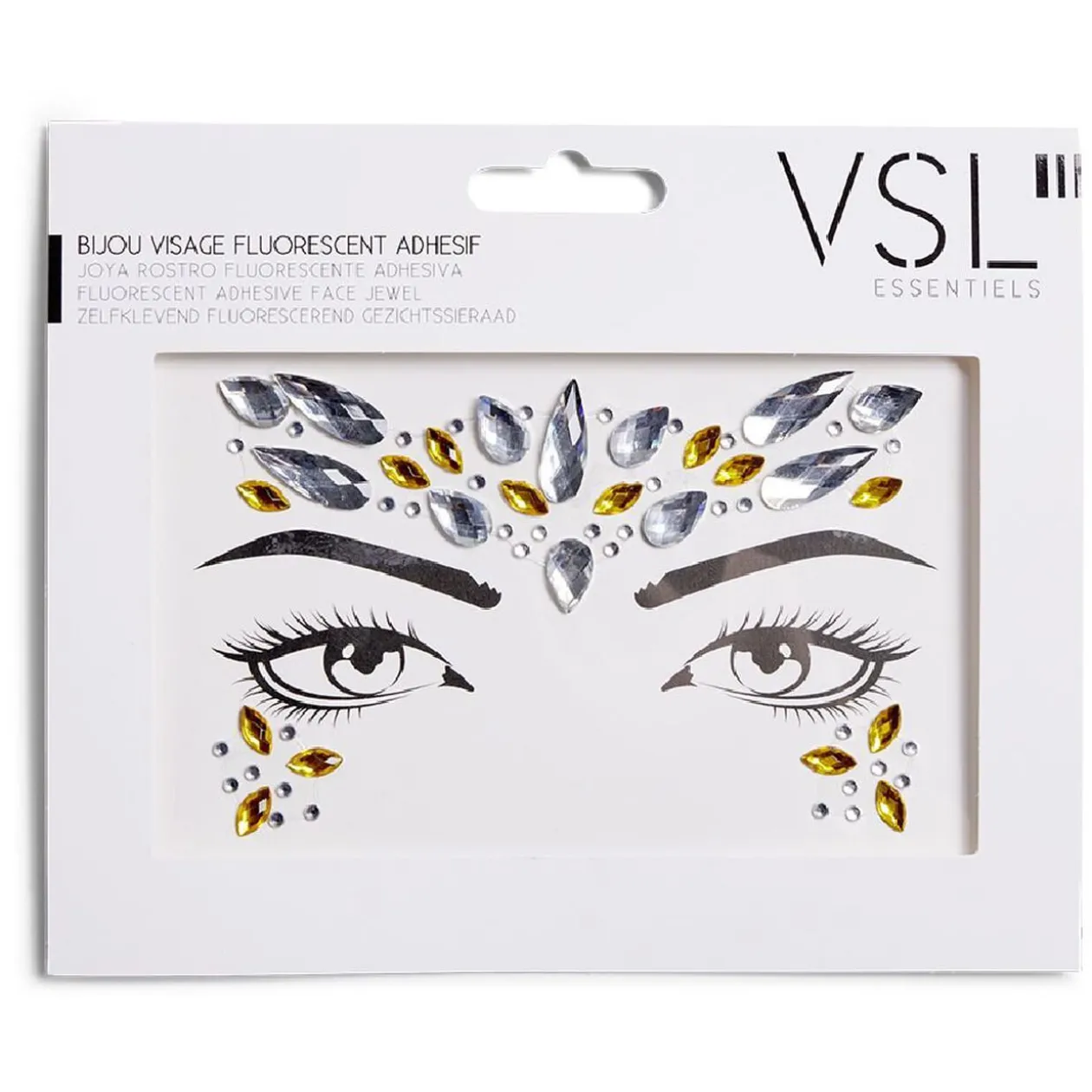 Bijoux de visage adhésifs - 3 modèles