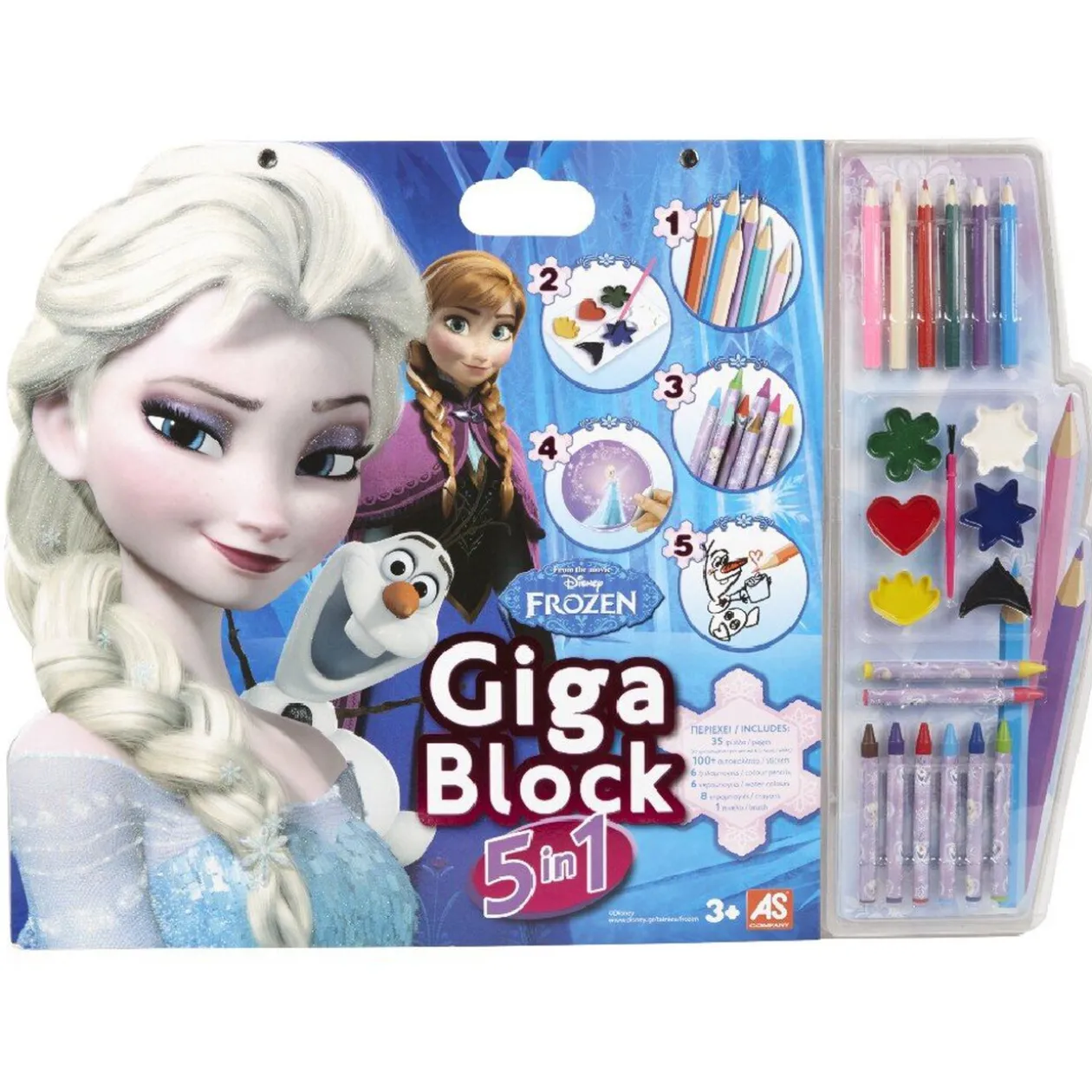 Bloc de coloriage Reine des neiges 5 en 1