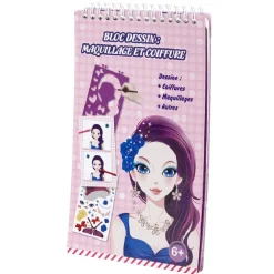 Bloc dessin mode maquillage et coiffure