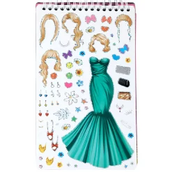 Bloc dessin mode robe de soirée