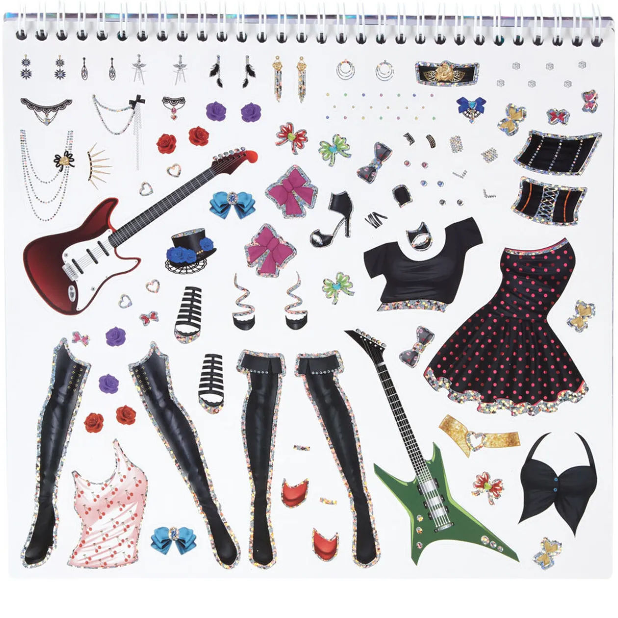 Bloc dessin mode rock