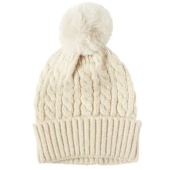 Bonnet à pompon laine Mohair