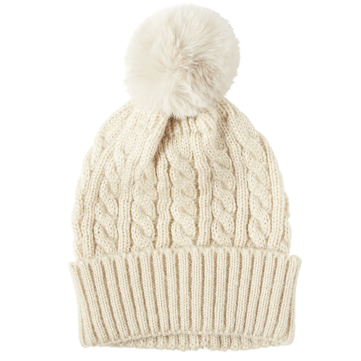 Bonnet à pompon laine Mohair