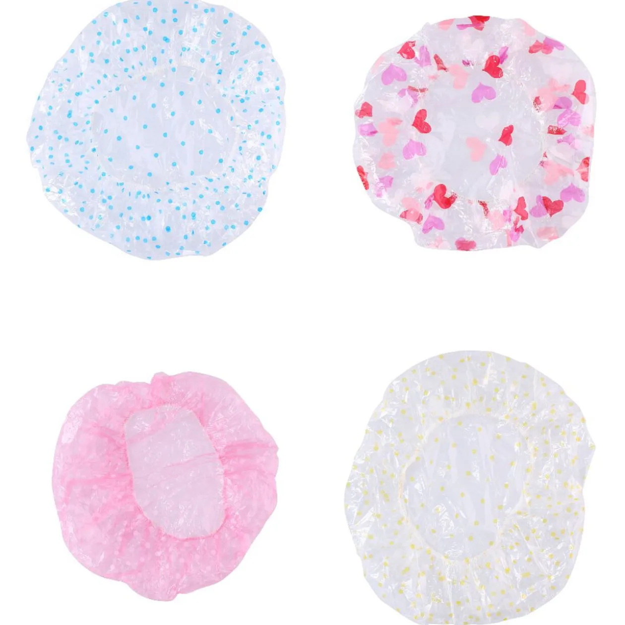 Bonnet de douche en plastique lot de 6