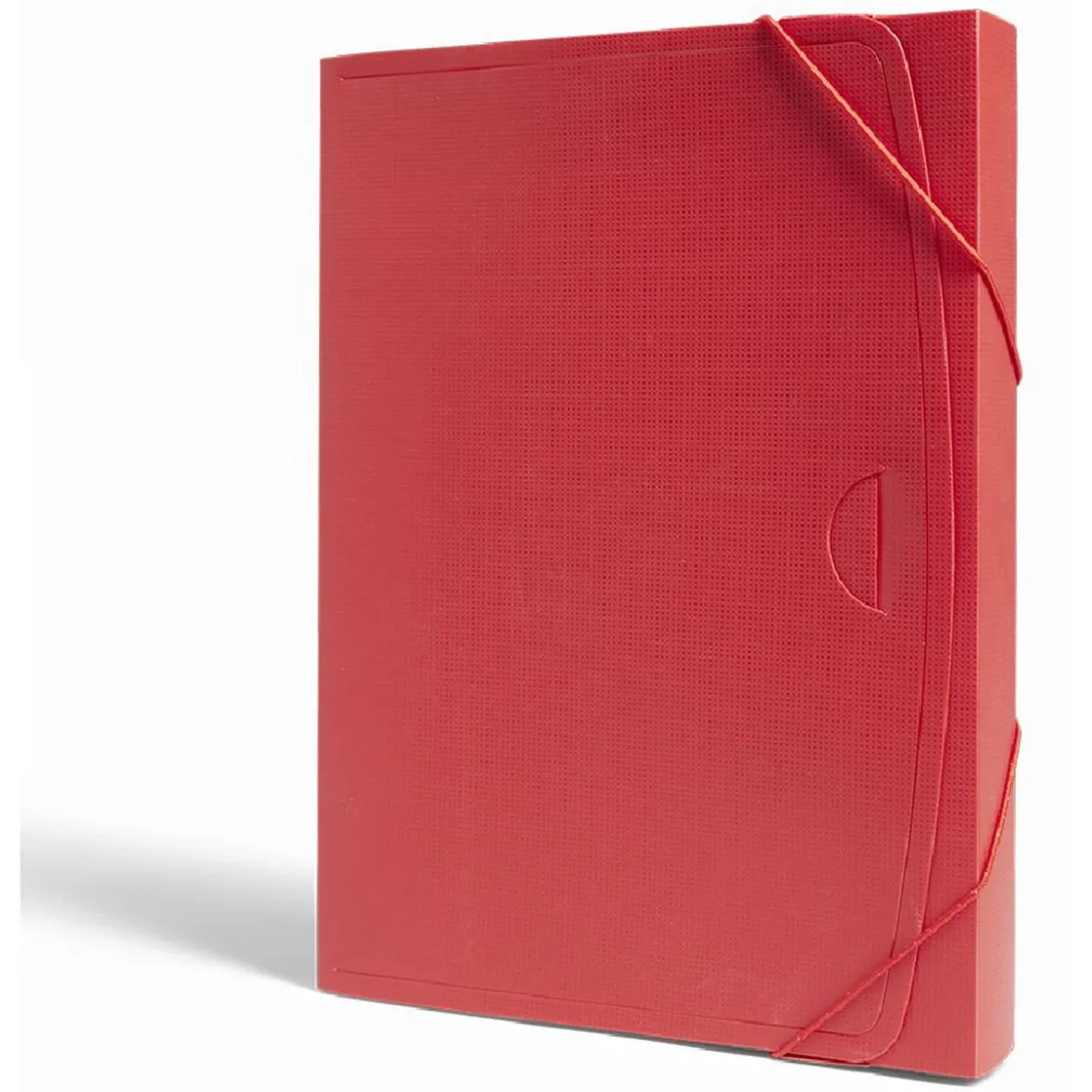 Boîte archive plastique dos 4cm rouge