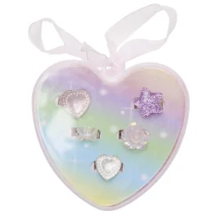 Boîte avec 5 bagues réglables enfant - 3 modèles