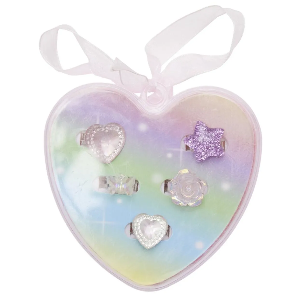 Boîte avec 5 bagues réglables enfant - 3 modèles