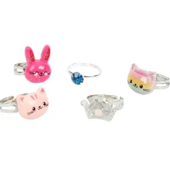 Boîte avec 5 bagues réglables enfant - 3 modèles