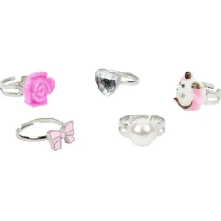 Boîte avec 5 bagues réglables enfant - 3 modèles