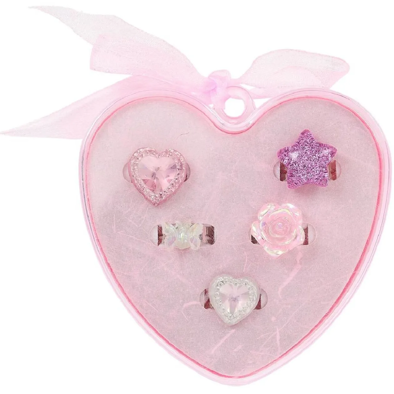 Boîte avec 5 bagues réglables enfant - 3 modèles