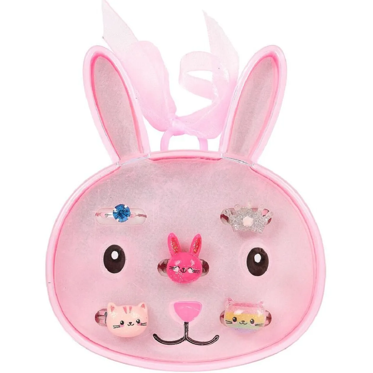 Boîte avec 5 bagues réglables enfant - 3 modèles