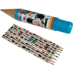 Boîte crayon avec crayon de couleur