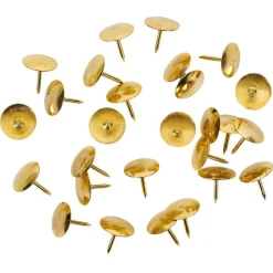 Boîte de 100 punaises plates métal doré