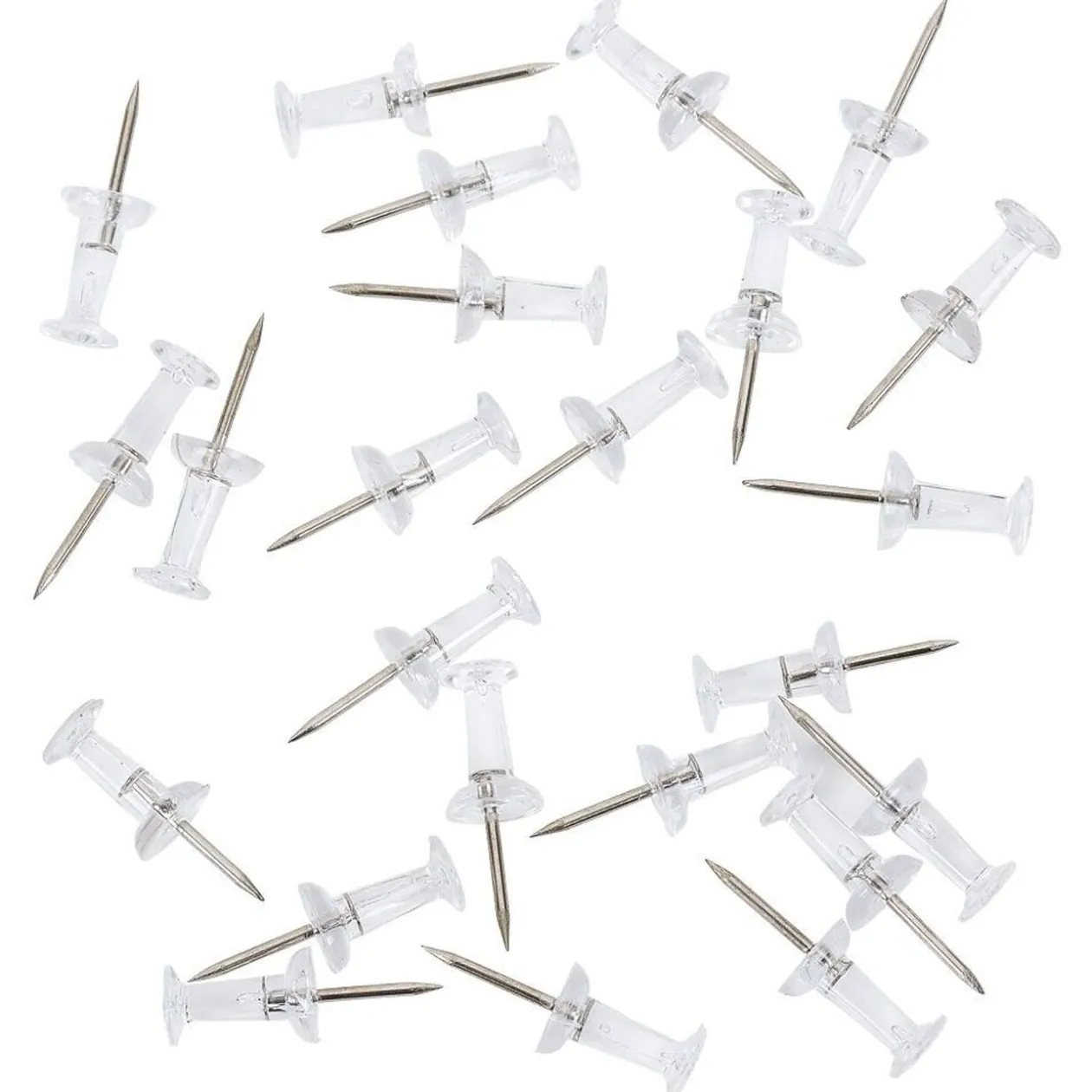 Boîte de 100 punaises transparentes