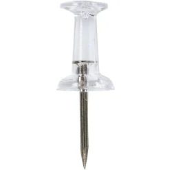 Boîte de 100 punaises transparentes