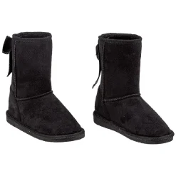 Botte pour enfant fourrée avec un noeud noir brodé à l'arrière T32/33