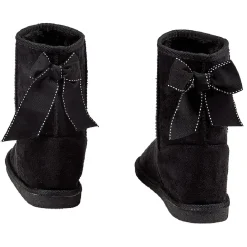 Botte pour enfant fourrée avec un noeud noir brodé à l'arrière T32/33