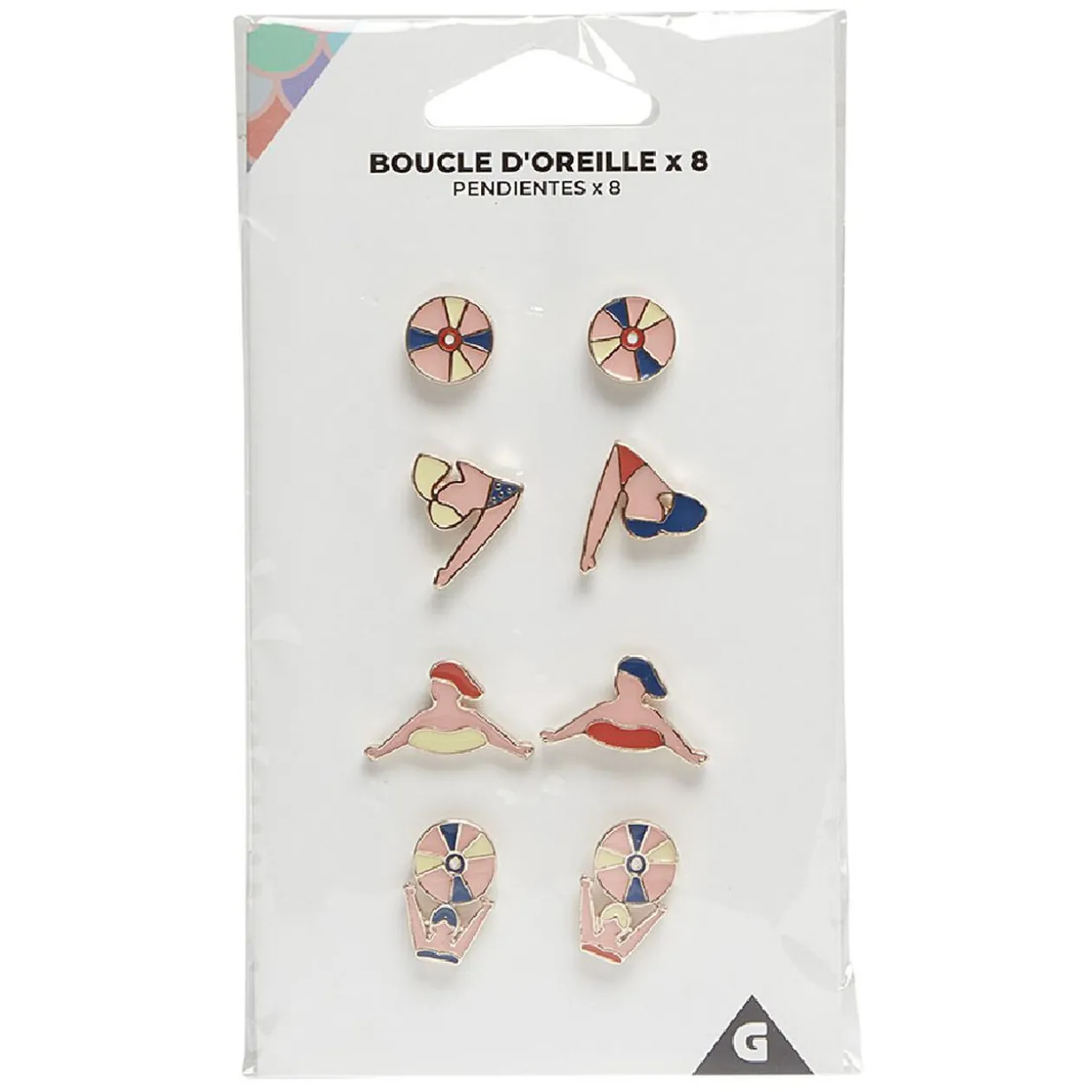 Boucle d'oreille beach (x8)